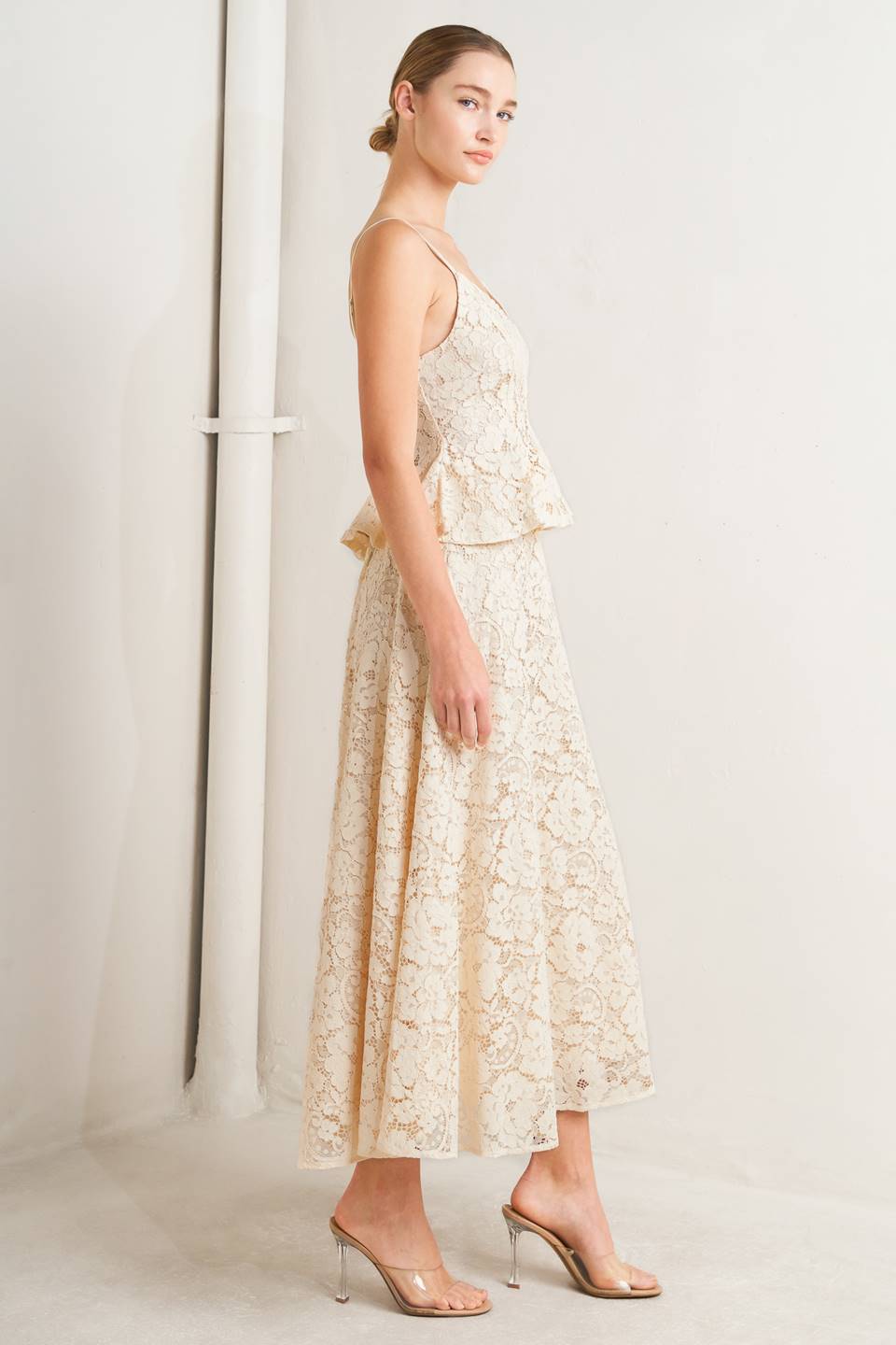 PURELY ROMANTIC WOVEN LACE CAMI TOP Flying Tomato