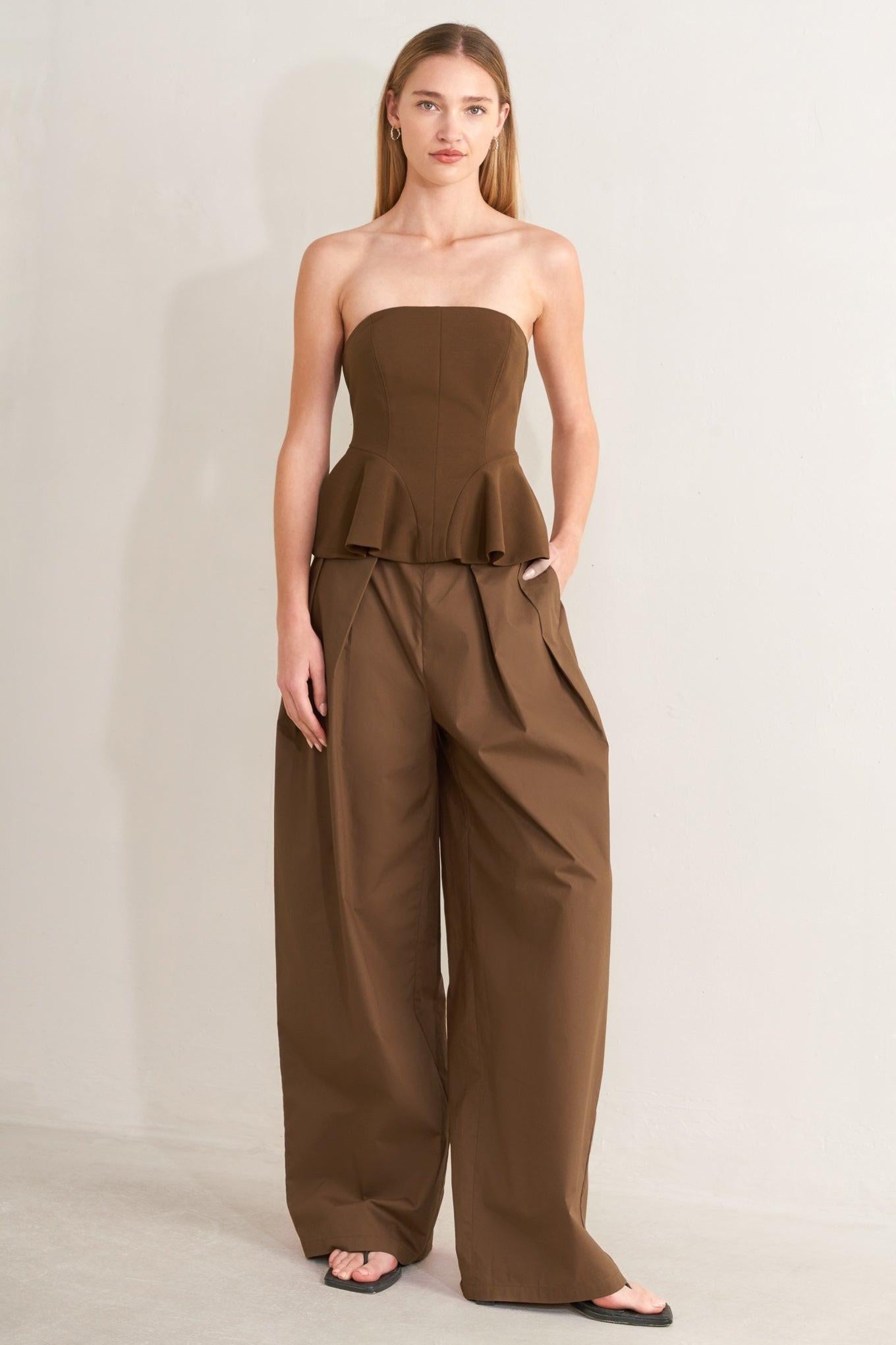 EFFORTLESS ELEGANCE WOVEN TUBE TOP Flying Tomato