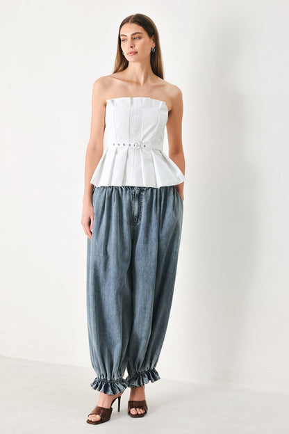 PURE FRAME WOVEN TUBE TOP Flying Tomato