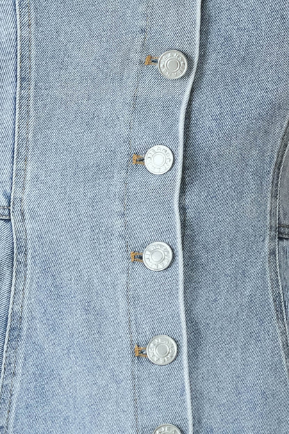 BLOSSOM BLUE DENIM TOP Flying Tomato
