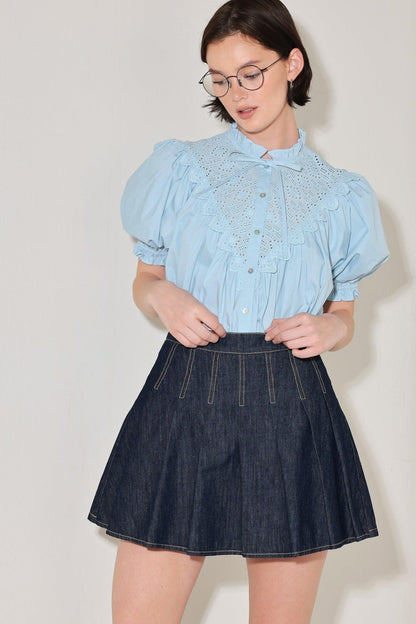 SWEET NOTE MOMENT WOVEN TOP Flying Tomato