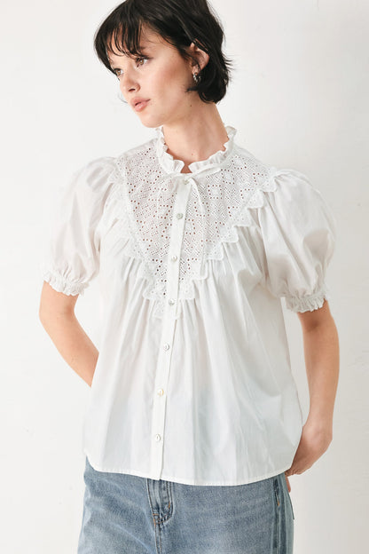 SWEET NOTE MOMENT WOVEN TOP Flying Tomato