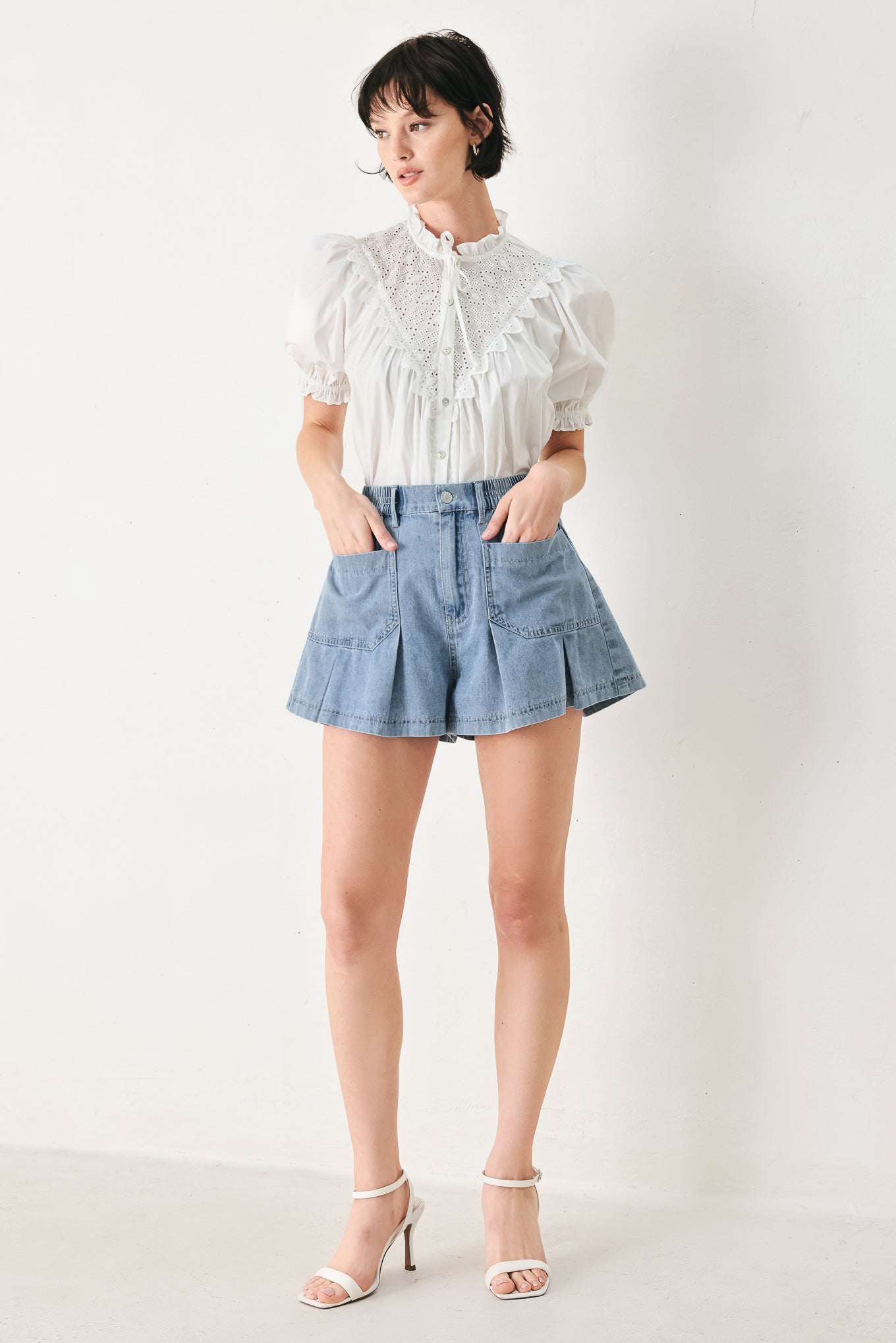 SWEET NOTE MOMENT WOVEN TOP Flying Tomato