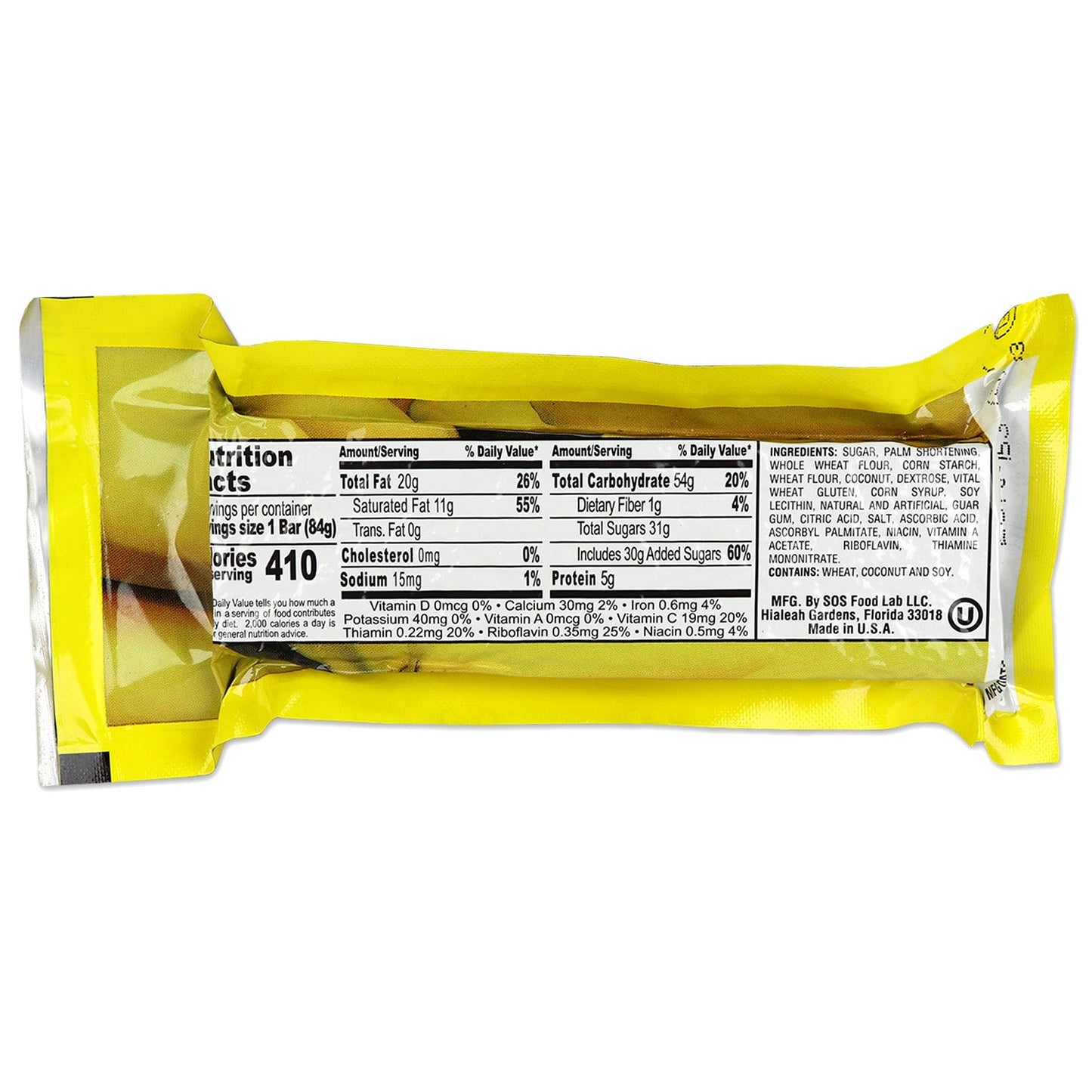 Millennium Energy Bar Banana 400 Calories quakekits.com