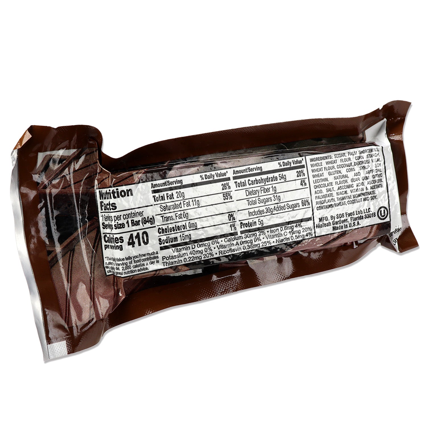 Millennium Energy Bar Chocolate 400 Calories quakekits.com