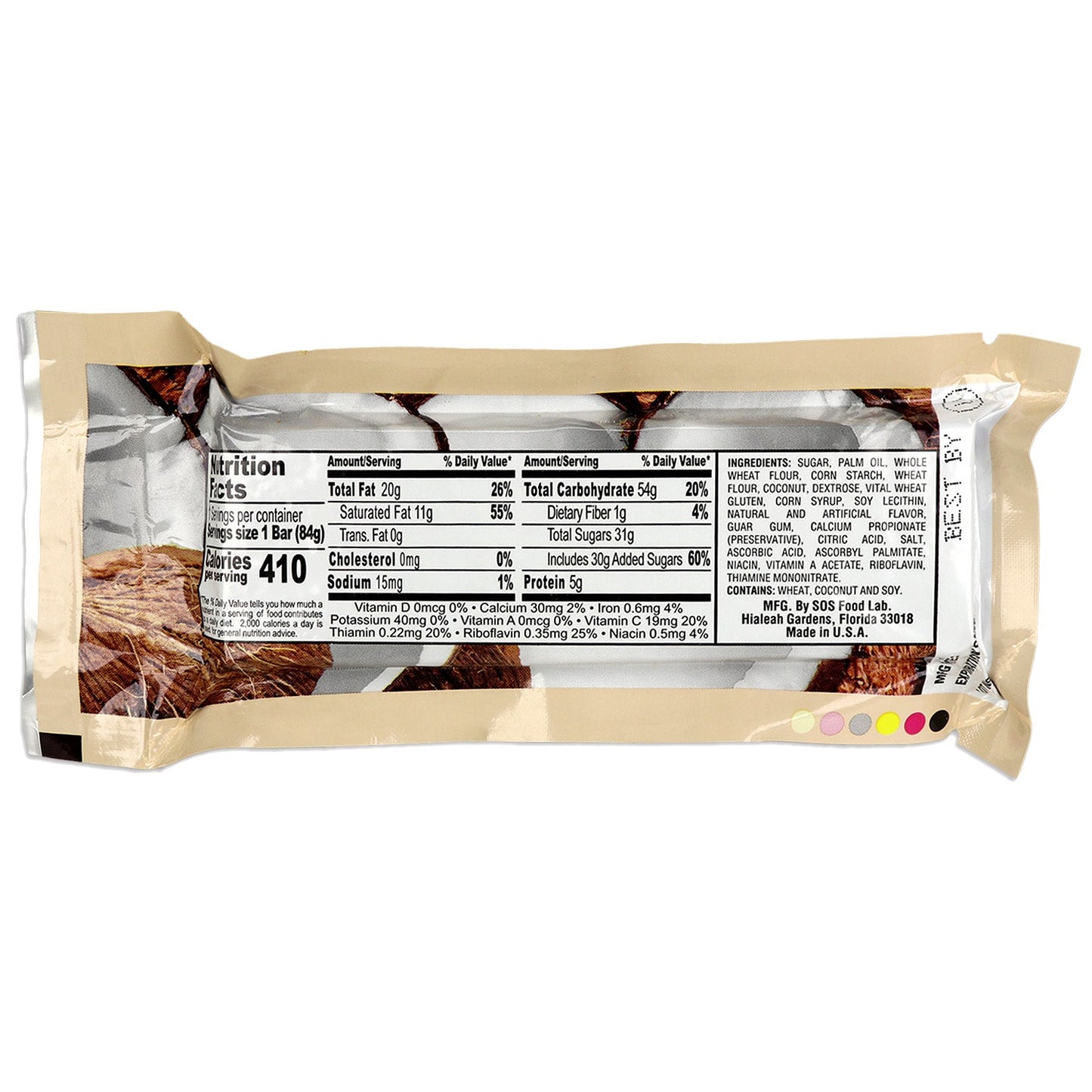 Millennium Energy Bar Coconut 400 Calories quakekits.com