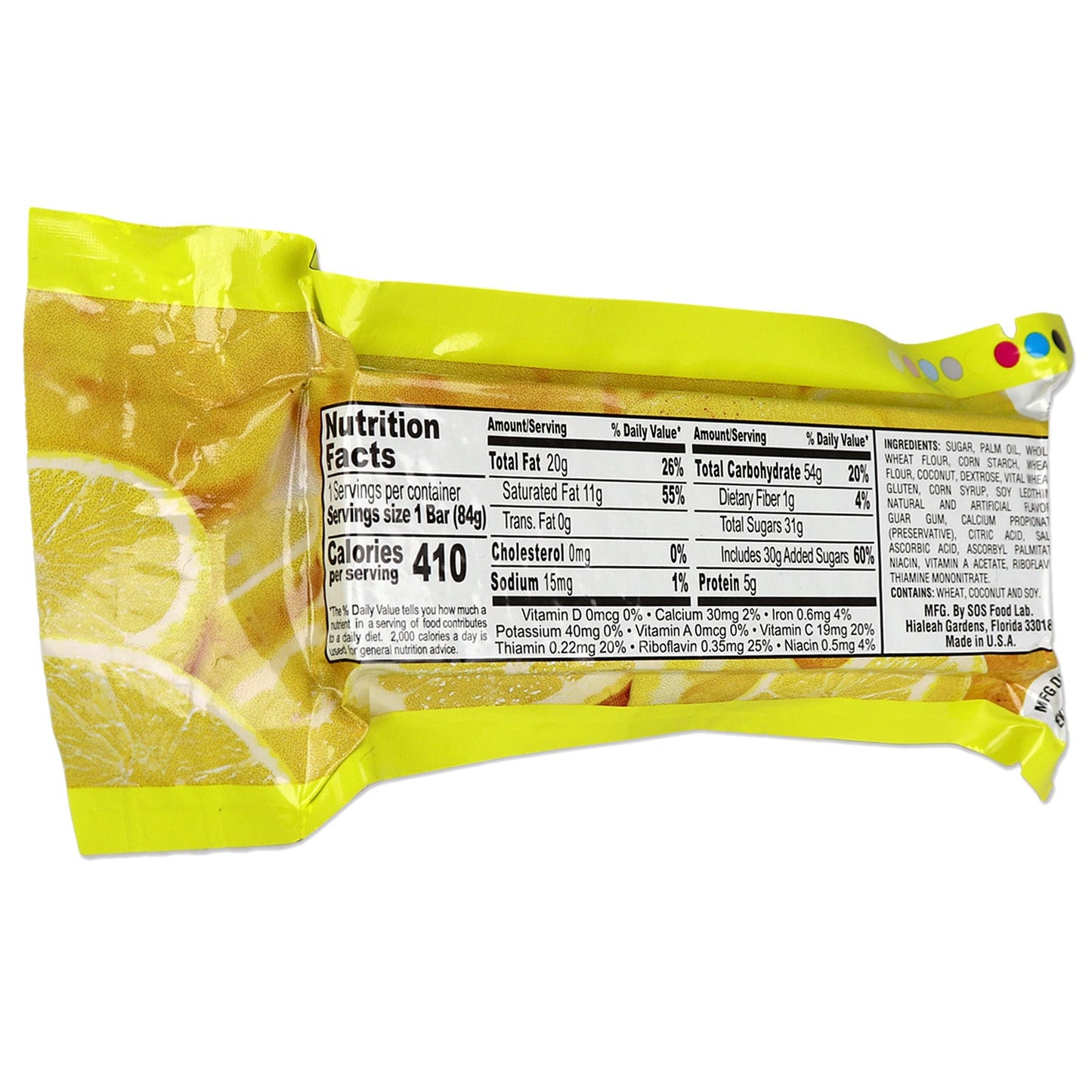 Millennium Energy Bar Lemon 400 Calories quakekits.com