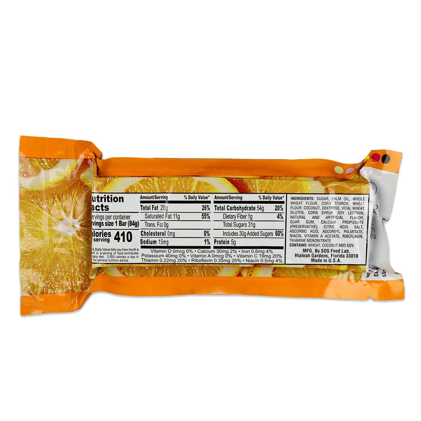 Millennium Energy Bar Orange 400 Calories quakekits.com