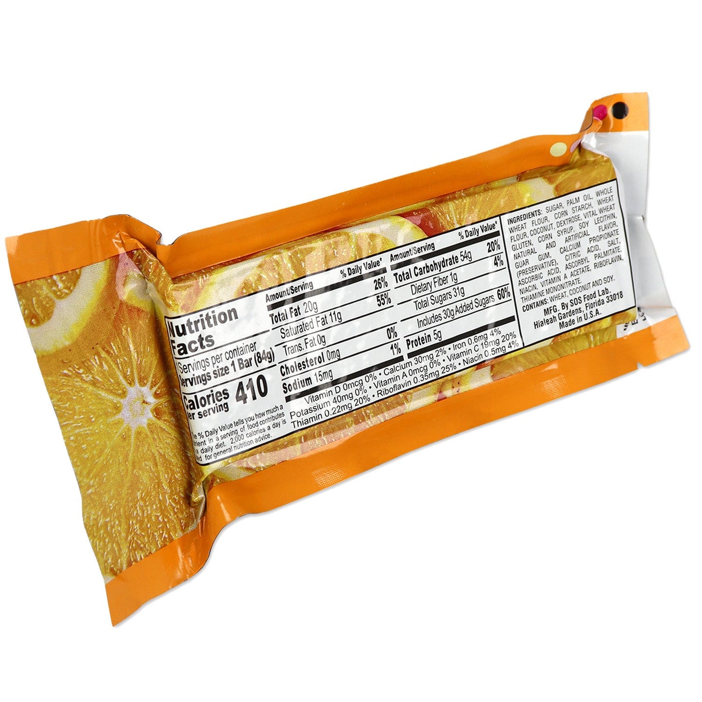 Millennium Energy Bar Orange 400 Calories quakekits.com