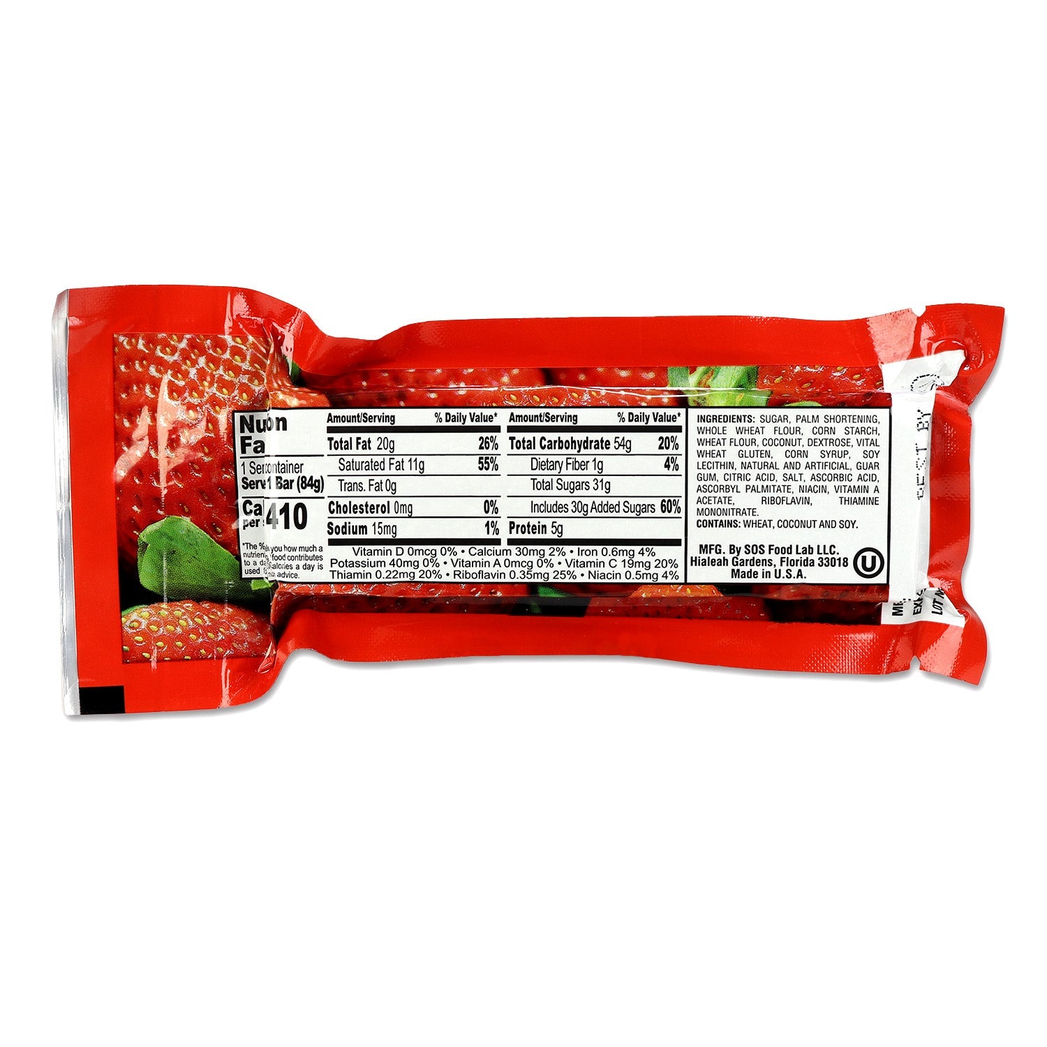 Millennium Energy Bar Strawberry 400 Calories quakekits.com