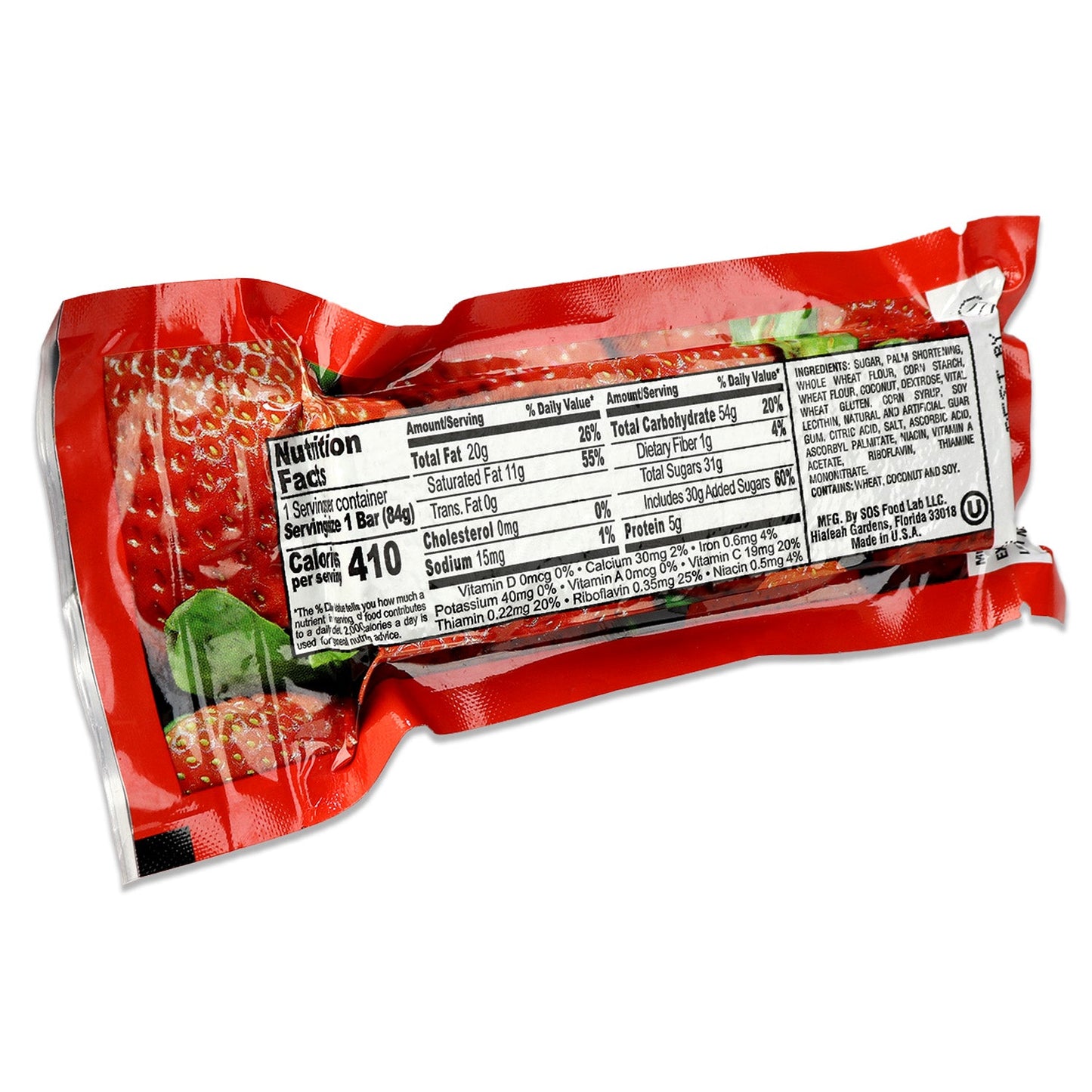 Millennium Energy Bar Strawberry 400 Calories quakekits.com