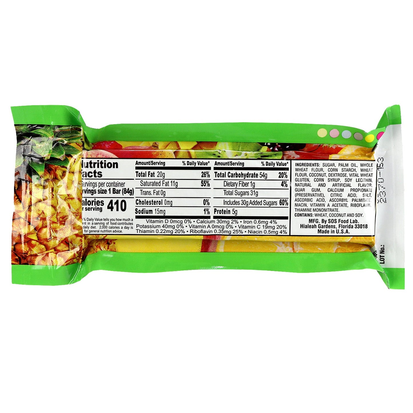 Millennium Energy Bar Tropical Fruit 400 Calories quakekits.com