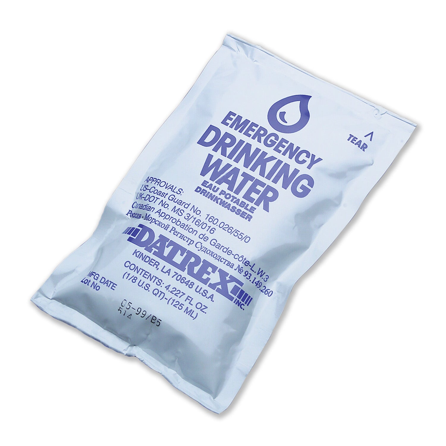 Six Pack of Water Pouches - Long Shelf Life quakekits.com