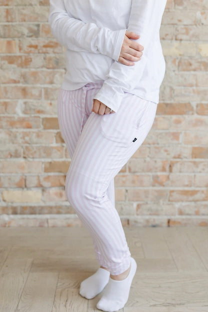 Pink Stripes - Women's Jogger Blush Lotus