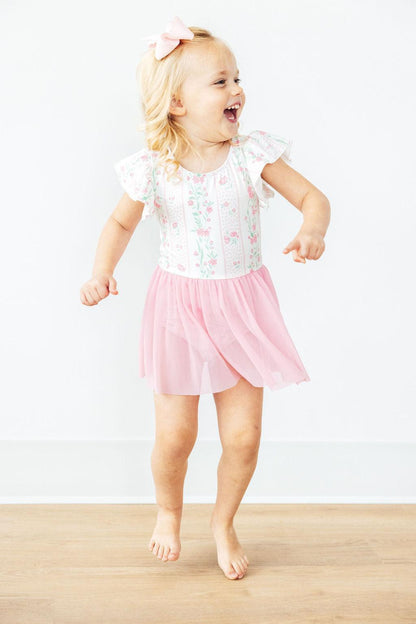 Fancy Florals S/S Twirl Leotard Mila & Rose ®