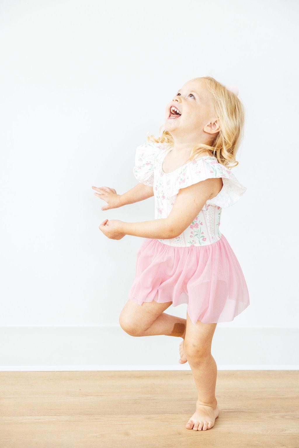 Fancy Florals S/S Twirl Leotard Mila & Rose ®