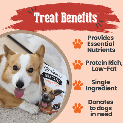 Live Like Roo Turkey Chips for Dogs | Dog Treats That Give Back Farm To Pet