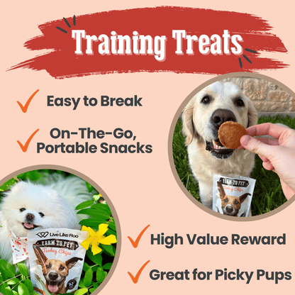 Live Like Roo Turkey Chips for Dogs | Dog Treats That Give Back Farm To Pet