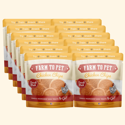 Chicken Chips Snack Pack Bundles | Dog Party Favors & Training Treats Farm To Pet