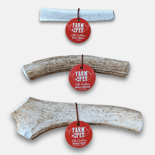 Elk Antler Dog Chews | All-Natural Whole and Split Elk Antler Chews for Dogs Farm To Pet