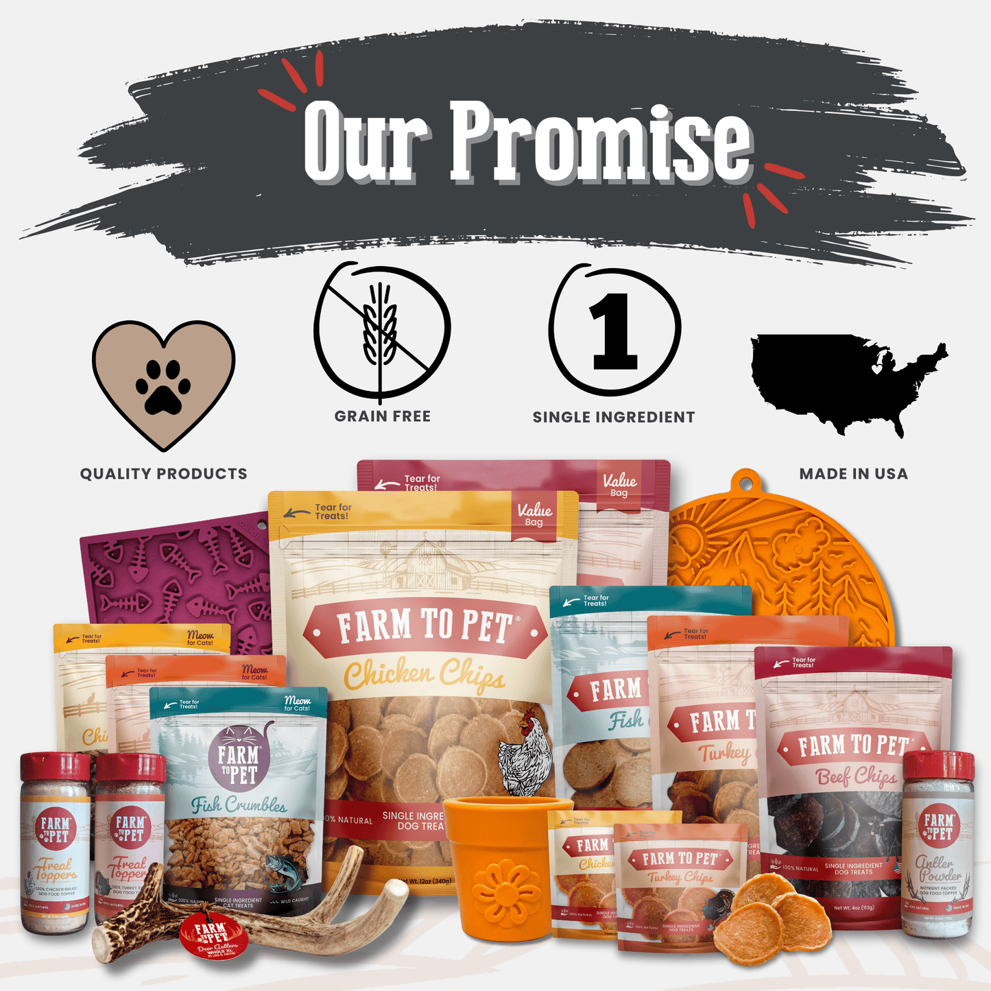 Reindeer Antler Dog Chews | Organic Chews for Dogs Farm To Pet