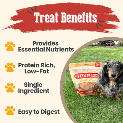 Chicken Chips for Dogs | All-Natural Single-Ingredient Dog Treats Farm To Pet