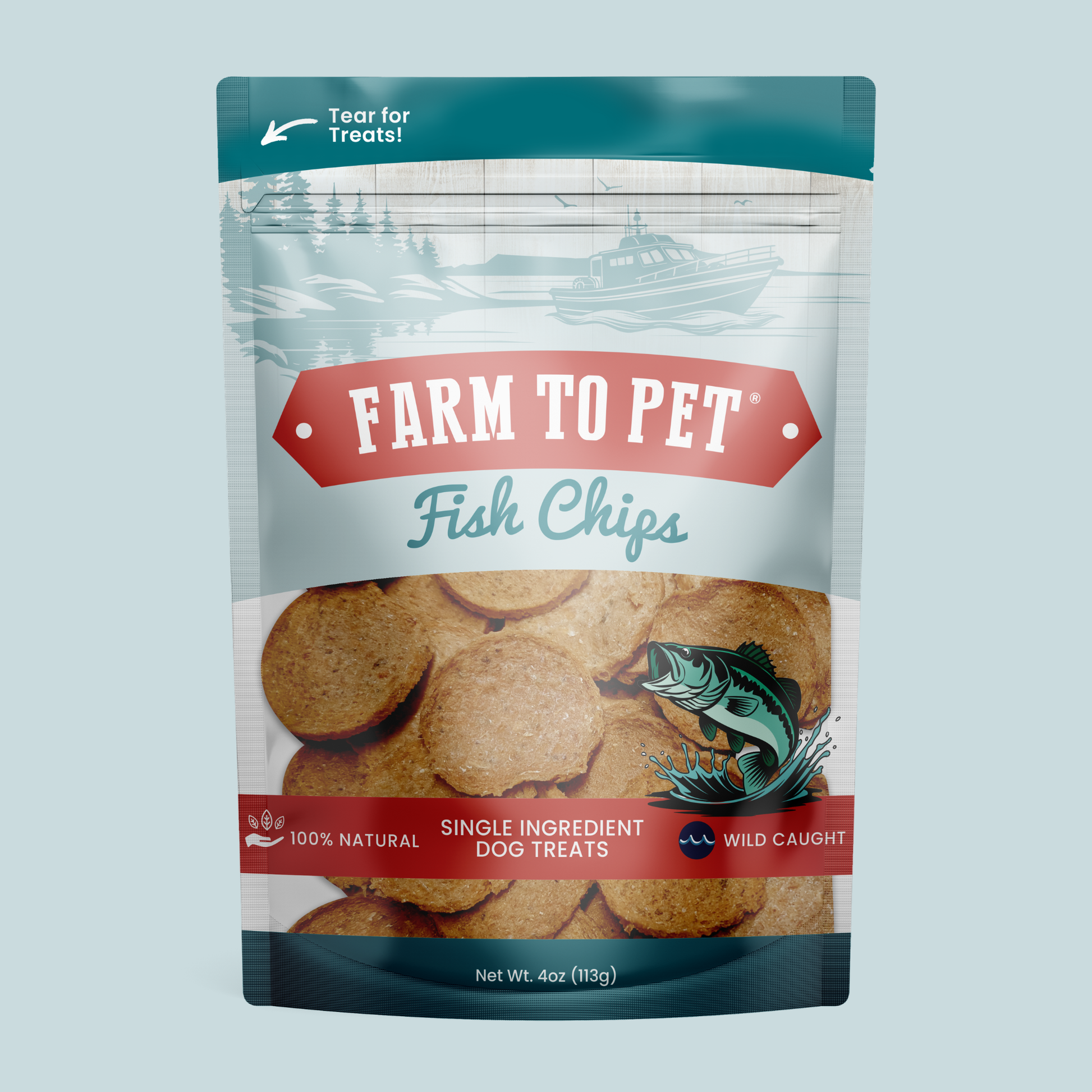 Fish Chips for Dogs | Wild-Caught Fish Dog Treats Farm To Pet