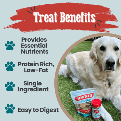 Fish Chips for Dogs | Wild-Caught Fish Dog Treats Farm To Pet