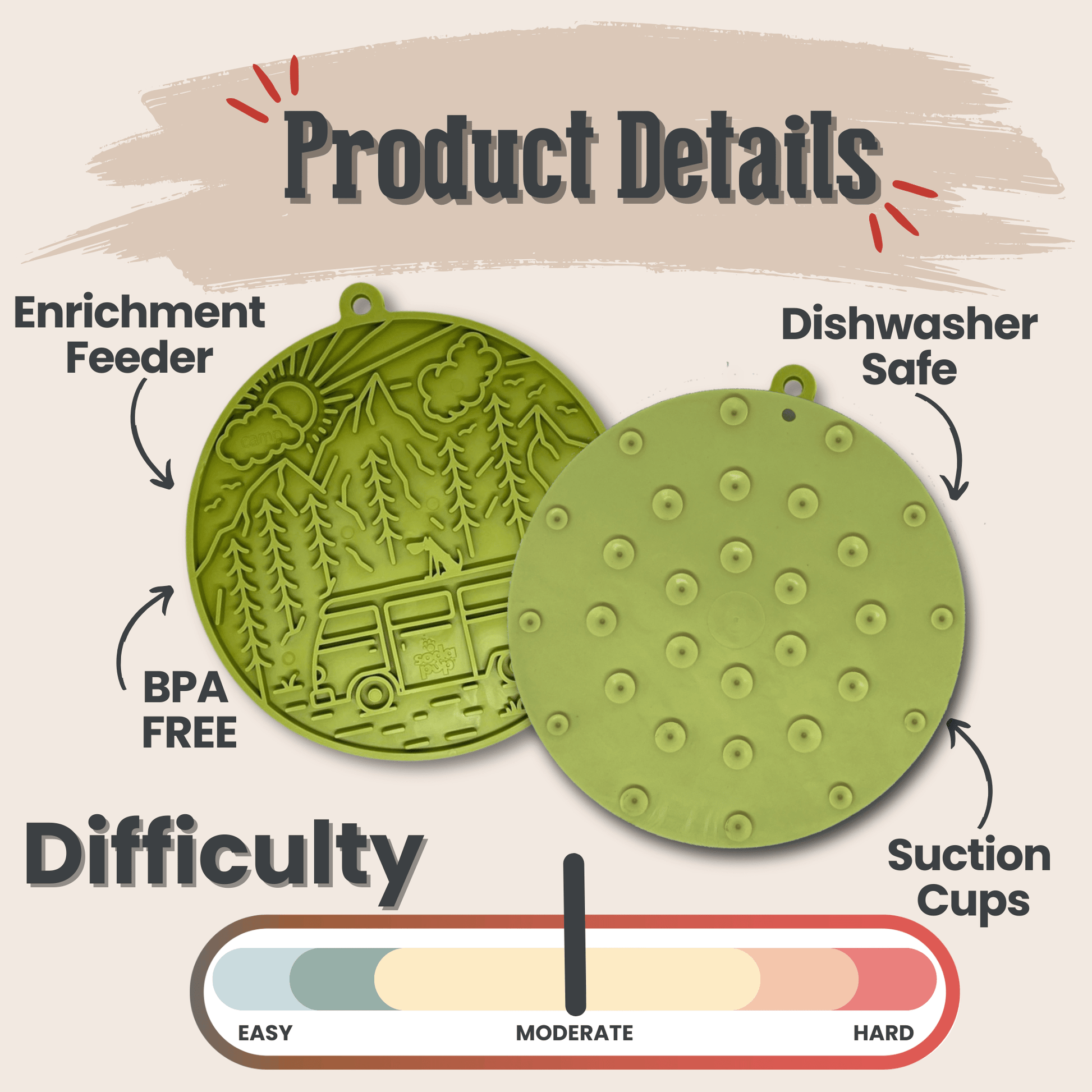 Dog Lick Mats with Suction Cups Farm To Pet