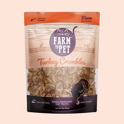 Turkey Crumbles for Cats | Grain-Free Cat Treats Farm To Pet
