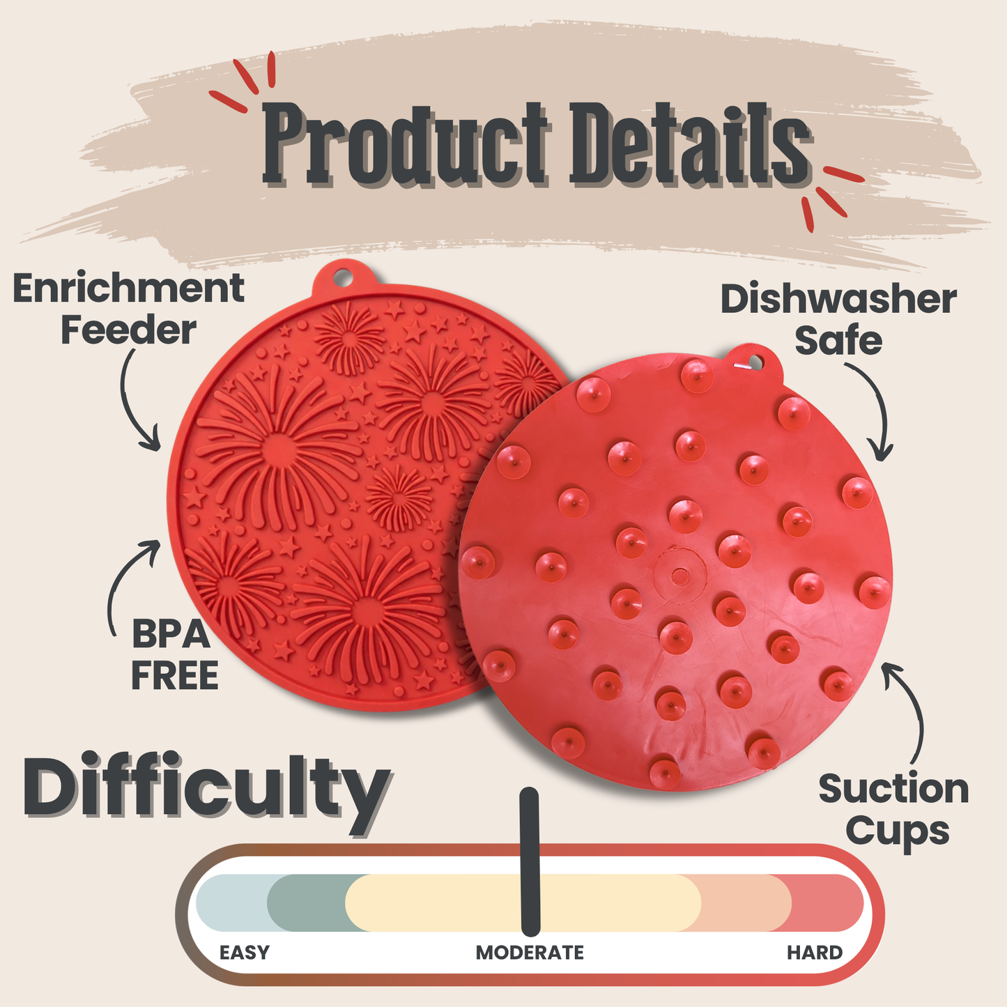 Dog Lick Mats with Suction Cups Farm To Pet