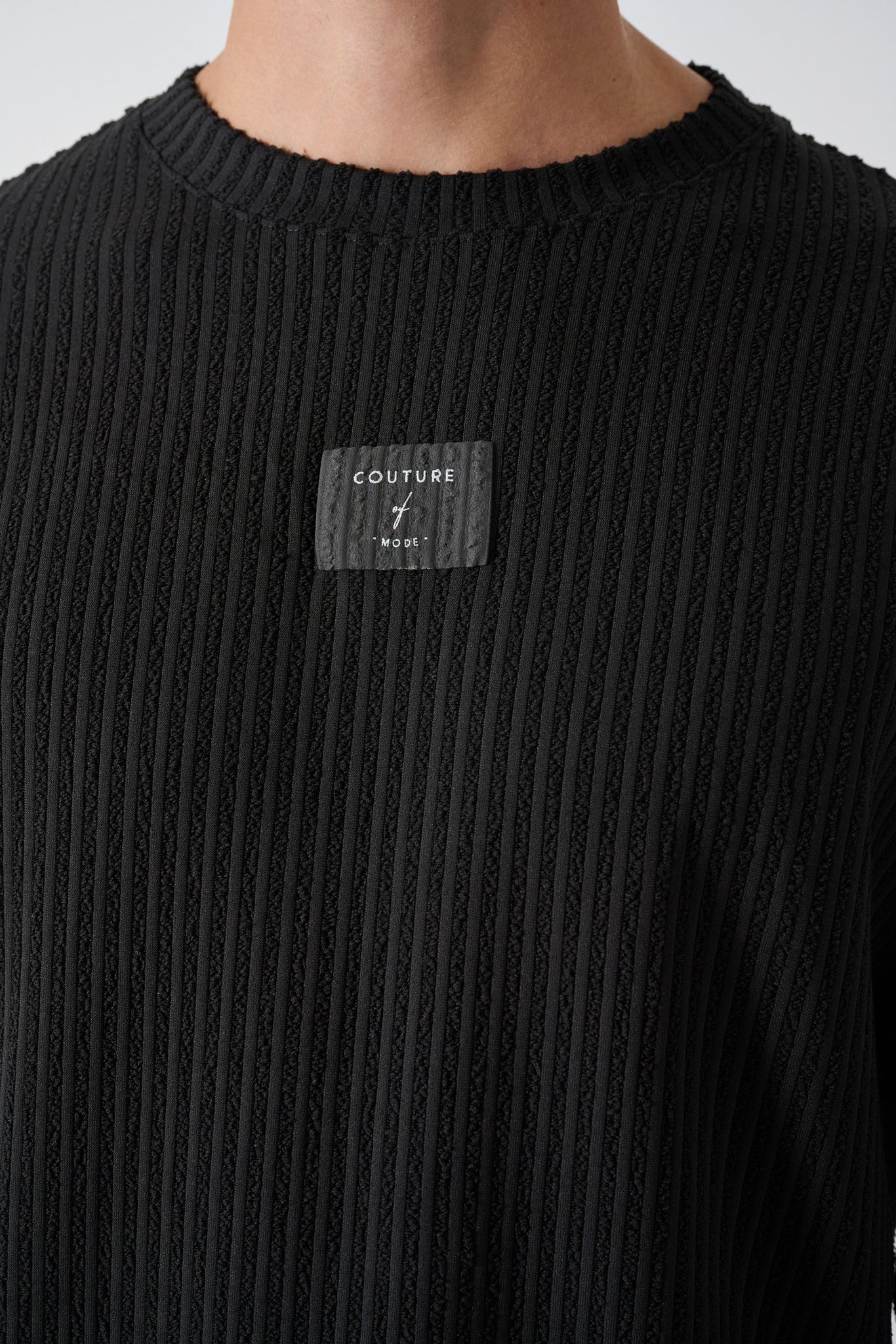 Modern Couture Patterned Oversized Knitwear Withinblack