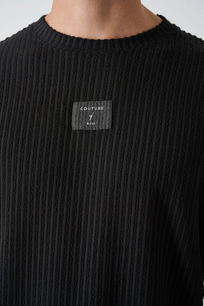 Modern Couture Patterned Oversized Knitwear Withinblack