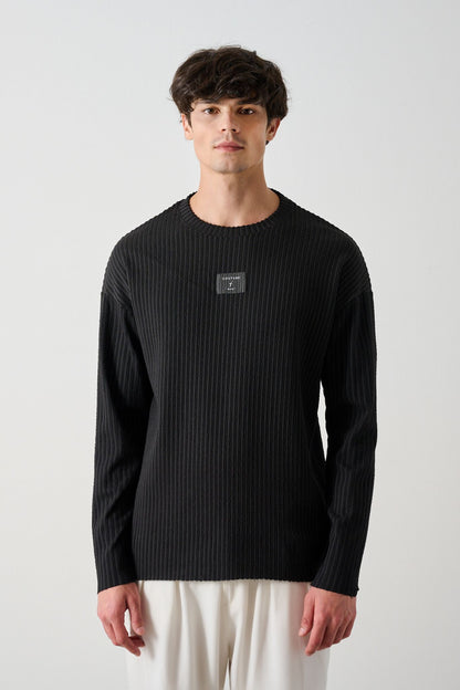 Modern Couture Patterned Oversized Knitwear Withinblack