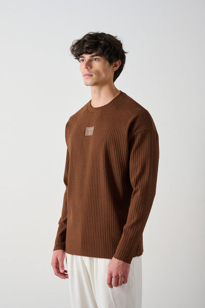 Modern Couture Patterned Oversized Knitwear Withinblack