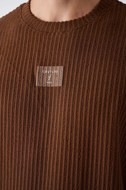 Modern Couture Patterned Oversized Knitwear Withinblack