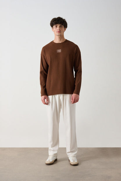 Modern Couture Patterned Oversized Knitwear Withinblack