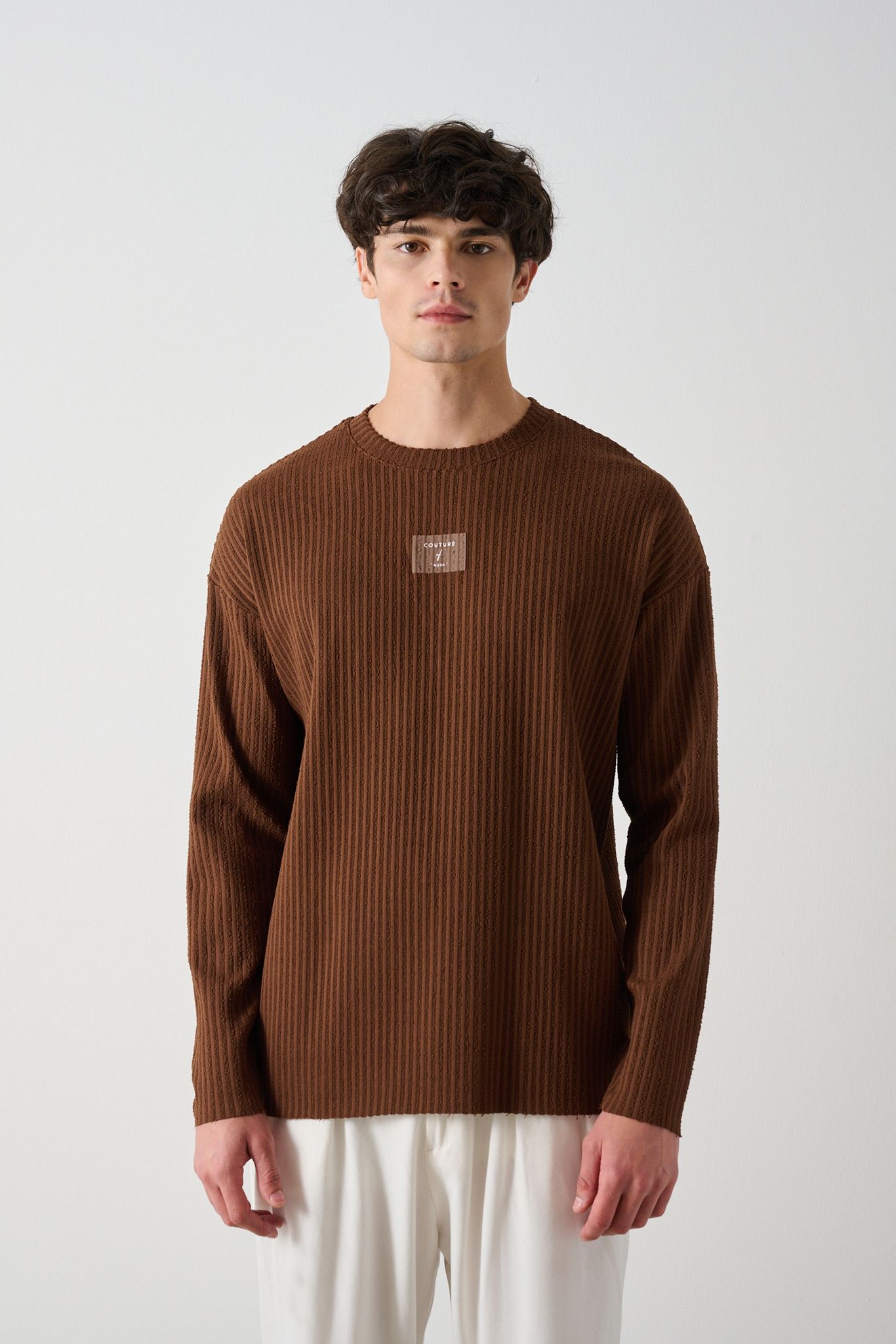 Modern Couture Patterned Oversized Knitwear Withinblack