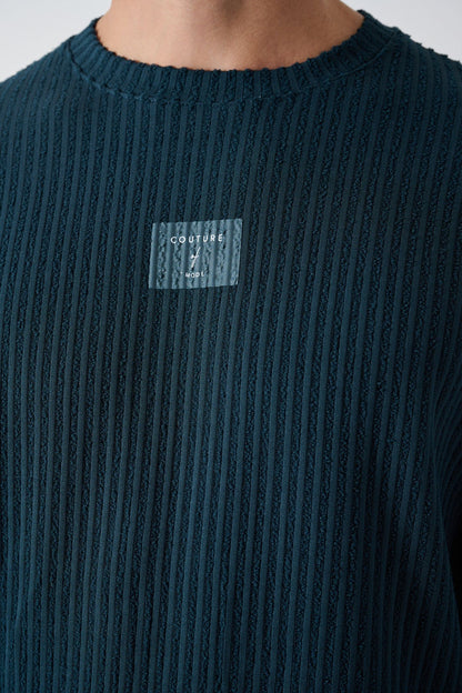 Modern Couture Patterned Oversized Knitwear Withinblack