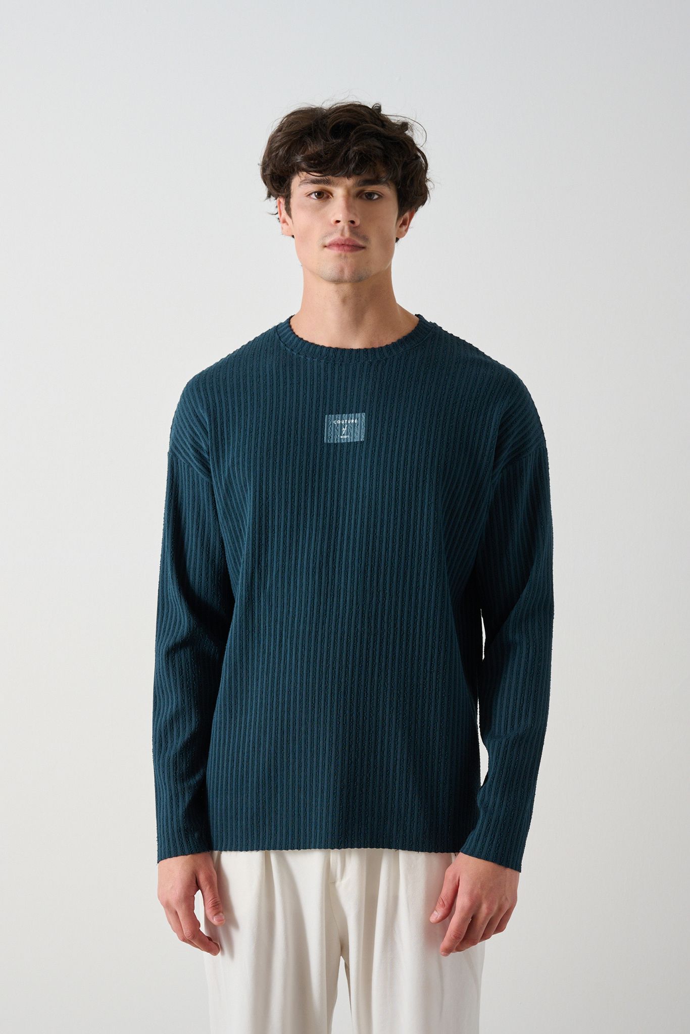 Modern Couture Patterned Oversized Knitwear Withinblack