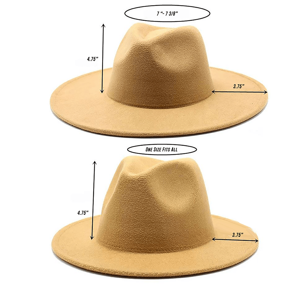 Modern Classic Felt Fedora – Stylish Wide Brim Wool Hat for Men and Women Country in My Heart