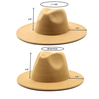 Modern Classic Felt Fedora – Stylish Wide Brim Wool Hat for Men and Women Country in My Heart