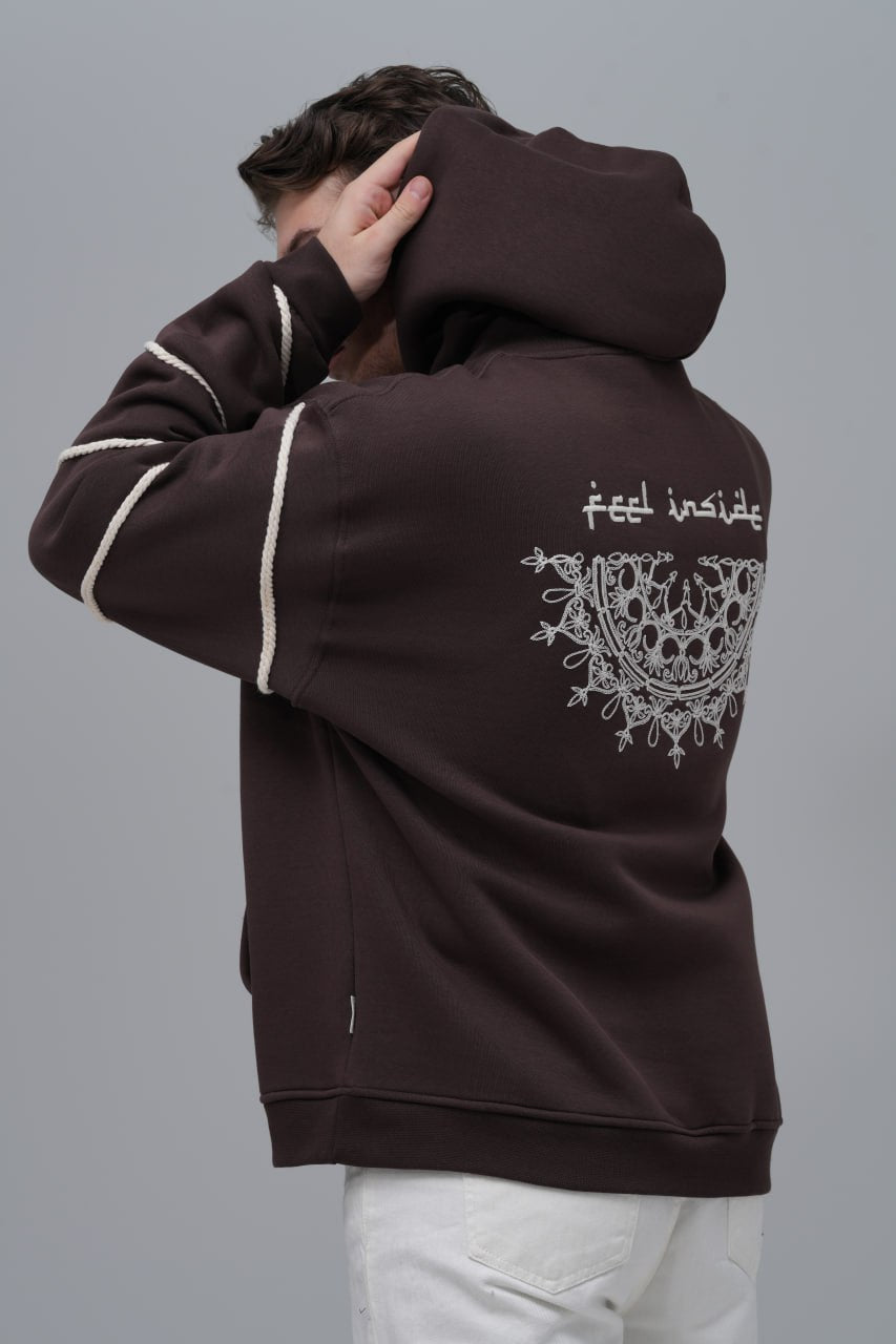 "Feel Inside" Embroidered Hoodie Withinblack