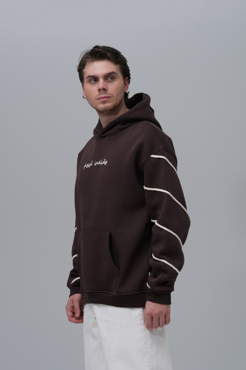 "Feel Inside" Embroidered Hoodie Withinblack