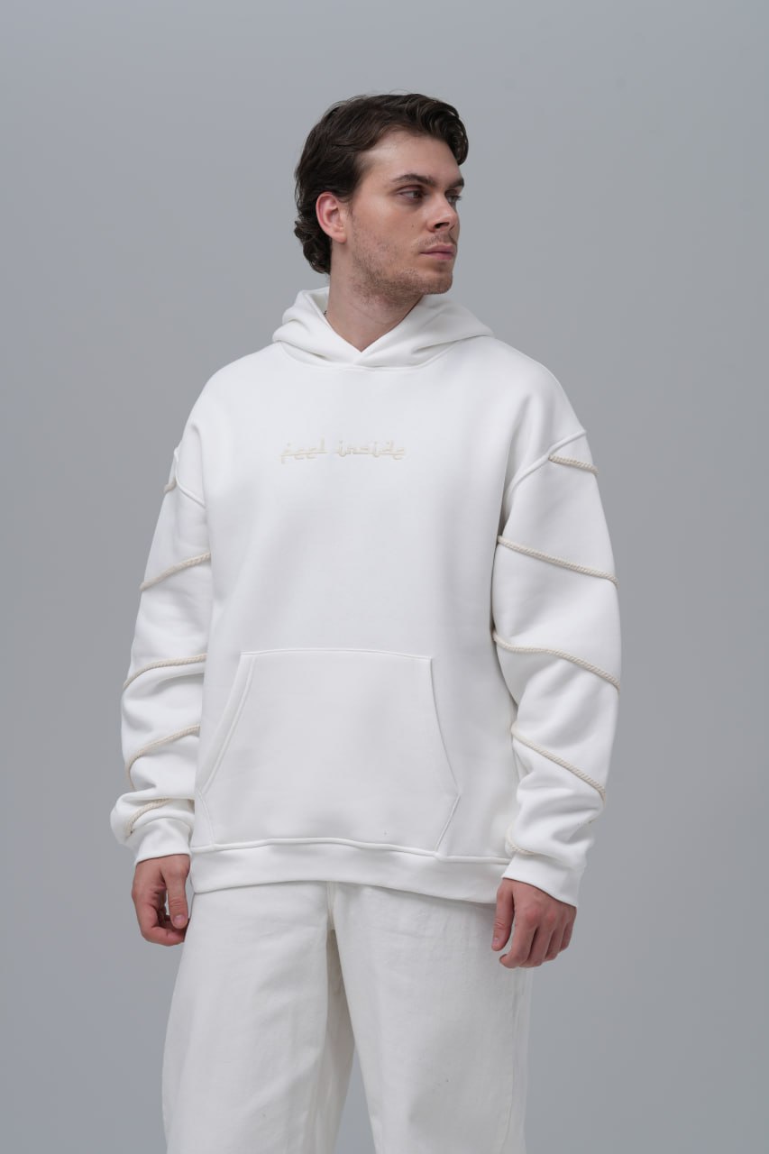 "Feel Inside" Embroidered Hoodie Withinblack