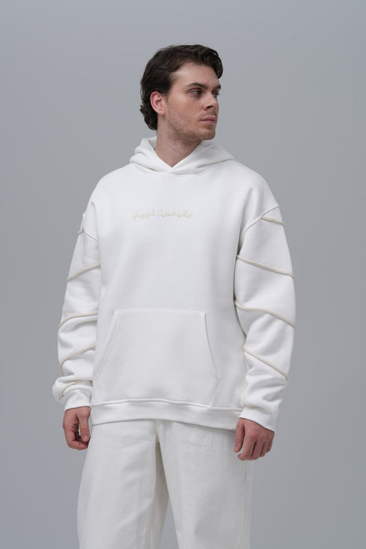 "Feel Inside" Embroidered Hoodie Withinblack