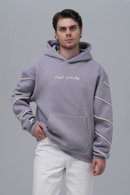 "Feel Inside" Embroidered Hoodie Withinblack