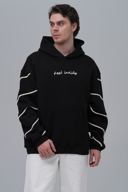 "Feel Inside" Embroidered Hoodie Withinblack