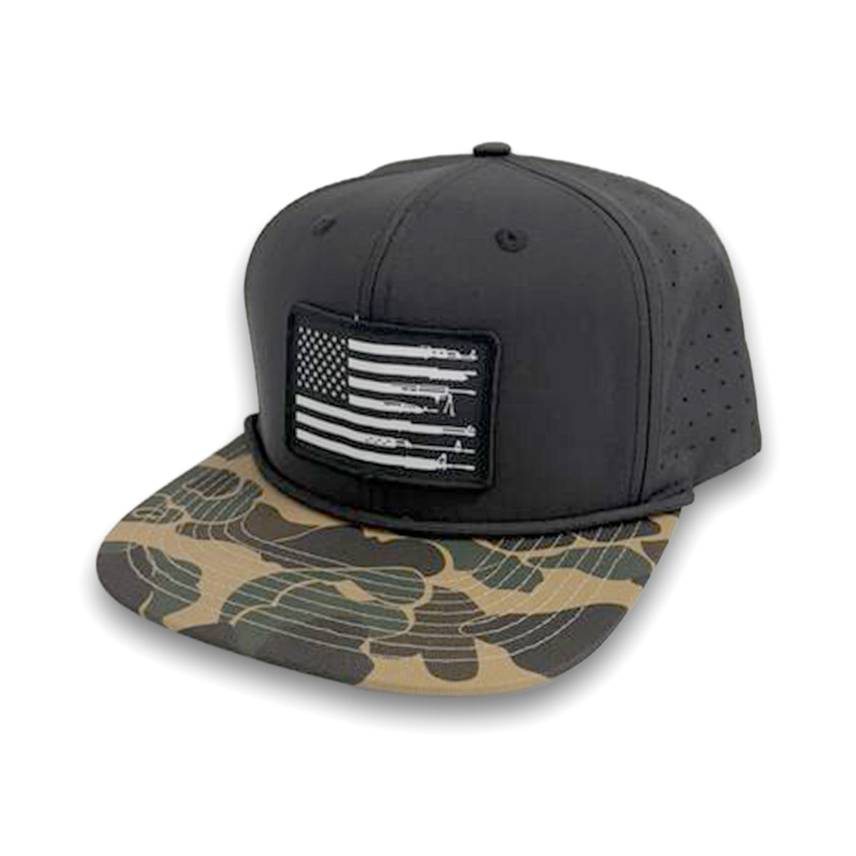 Firearm Flag Woven Patch Hat Shield Republic