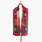 Devon -  Crimson Equestrian Motif Luxe Shawl Urban-Equestrian